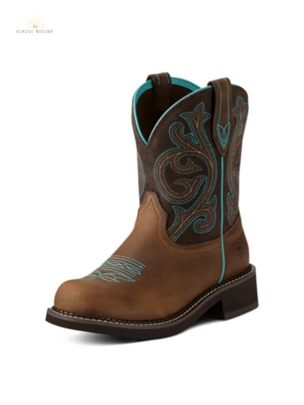 Women's Western Mid-Calf Boots with Leather Upper, 4LR Support